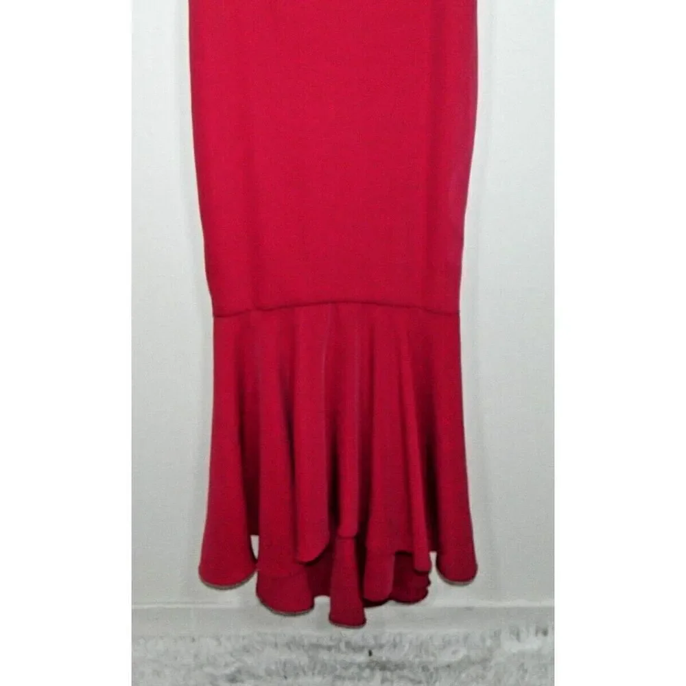 Sachin & Babi Dress Gown Size 10‎ Pink Ruffled Mason Mermaid Hem Prom Coquette